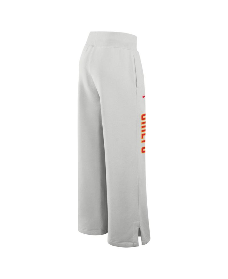 Women's Gray Kansas City Chiefs Primetime Phoenix Fleece Wide-Leg Sweatpants