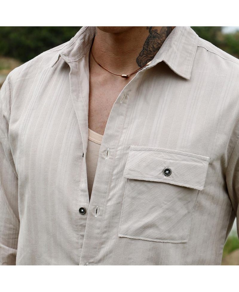 Men's Multitrack-Striped Shirt