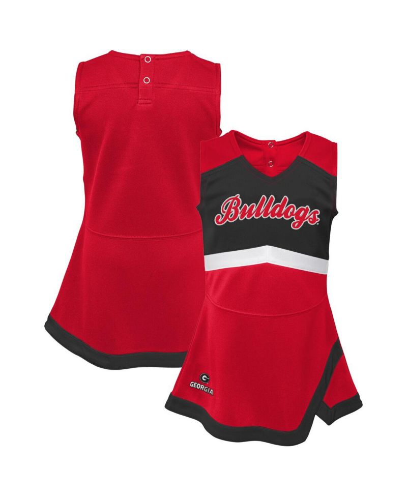 Big Girls Red Georgia Bulldogs Cheer Captain Jumper Dress