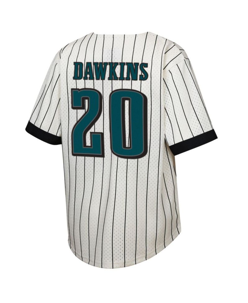 Big Boys and Girls Brian Dawkins Cream Philadelphia Eagles Retired Player Name & Number Baseball Jersey