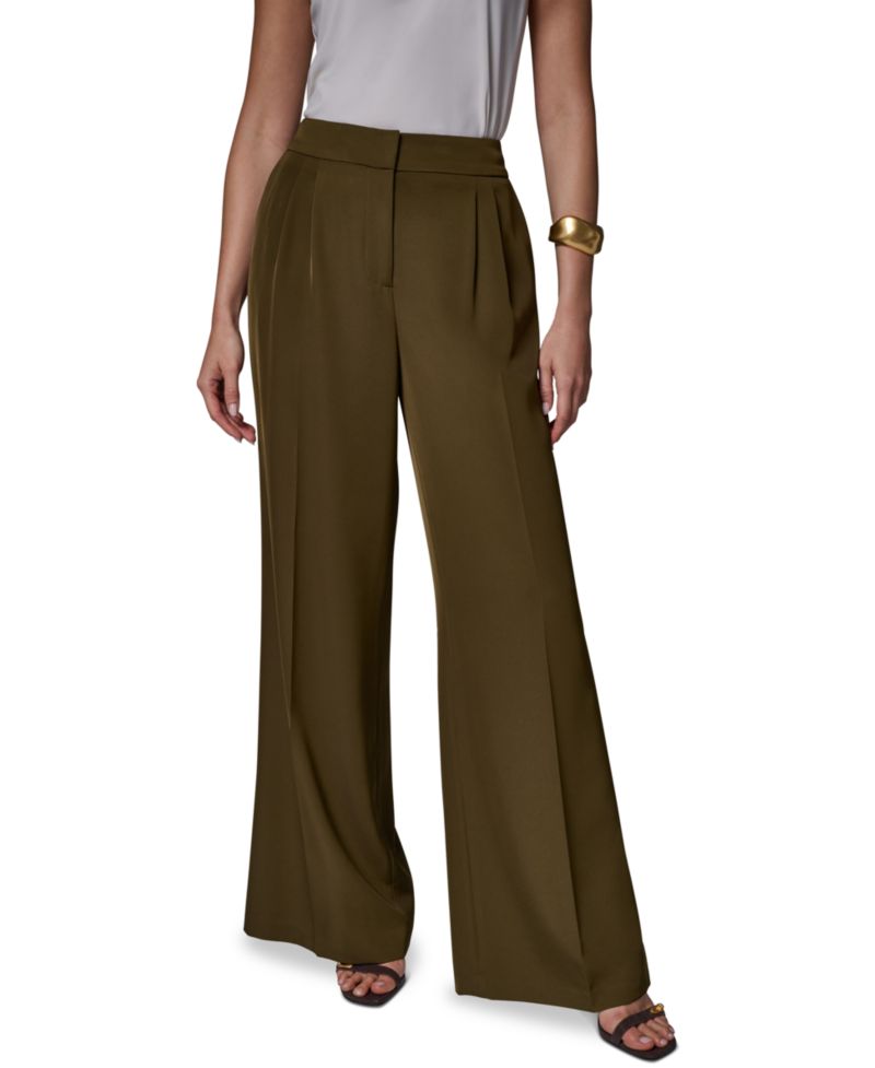 Petite Mid-Rise Wide-Leg Pants