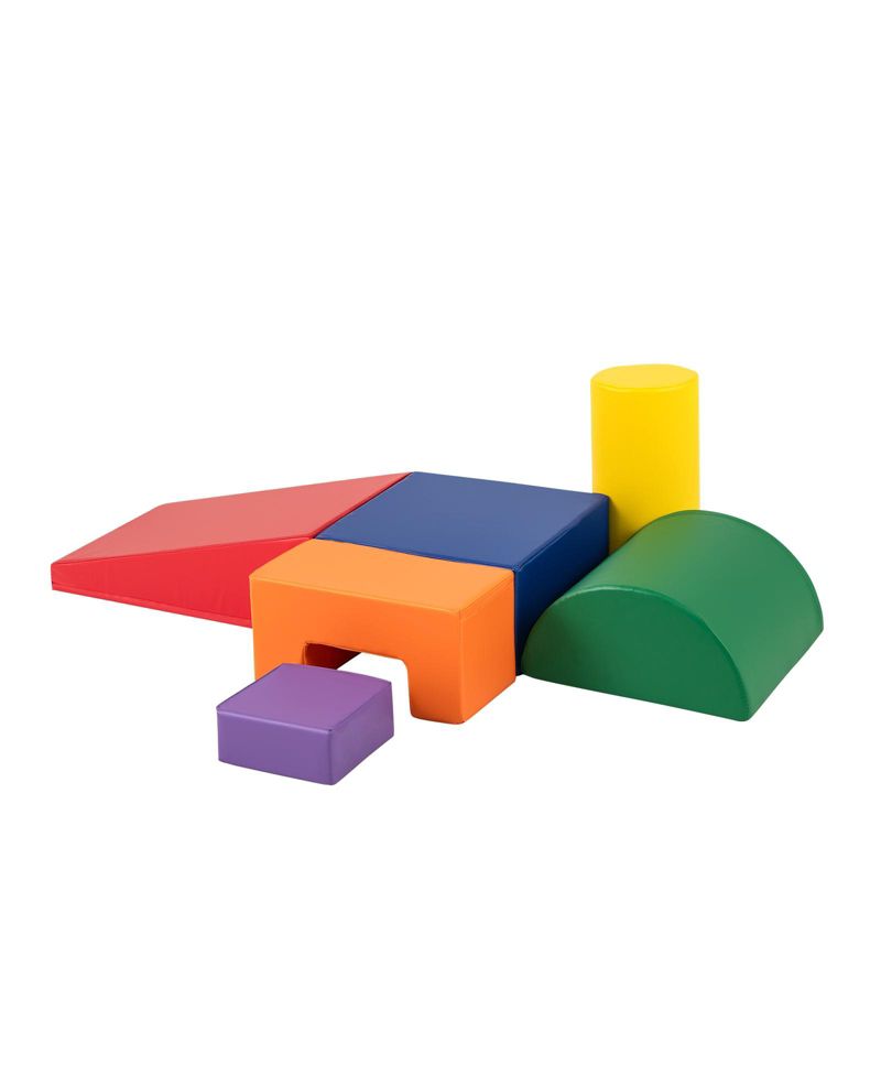 6-Piece Foam Climbing Blocks Playset for Toddlers Indoor Activity