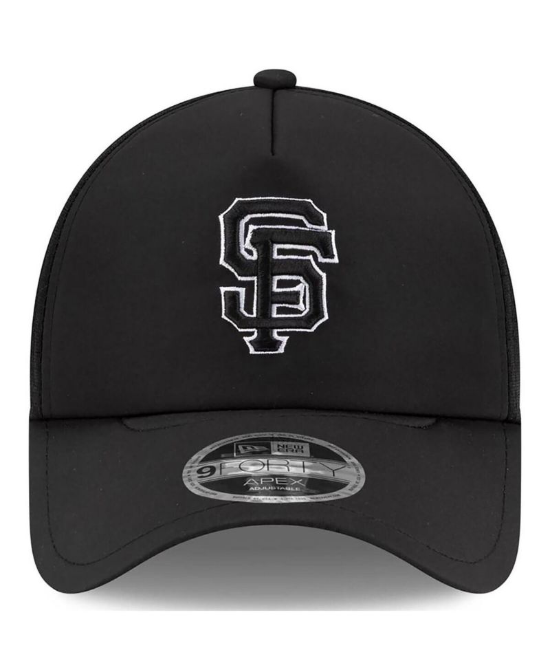 Men's Black San Francisco Giants 2026 Batting Practice Apex 9FORTY Adjustable Trucker Hat