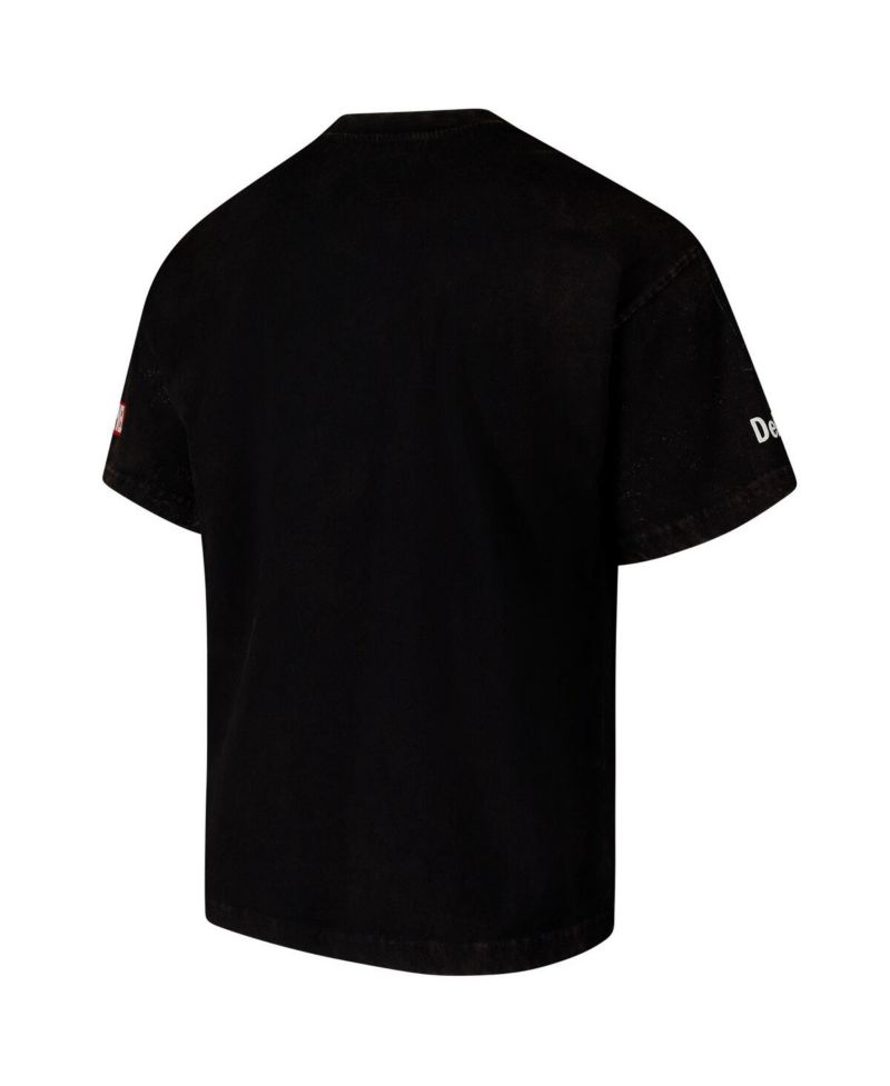 Men's Black Wolverine Dekryptic Wolverine Deadpool Oversized Fit and Heavy Wash T-Shirt