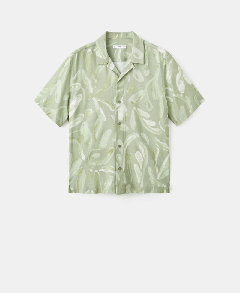 Men's Fluid Relaxed-Fit Printed Shirt