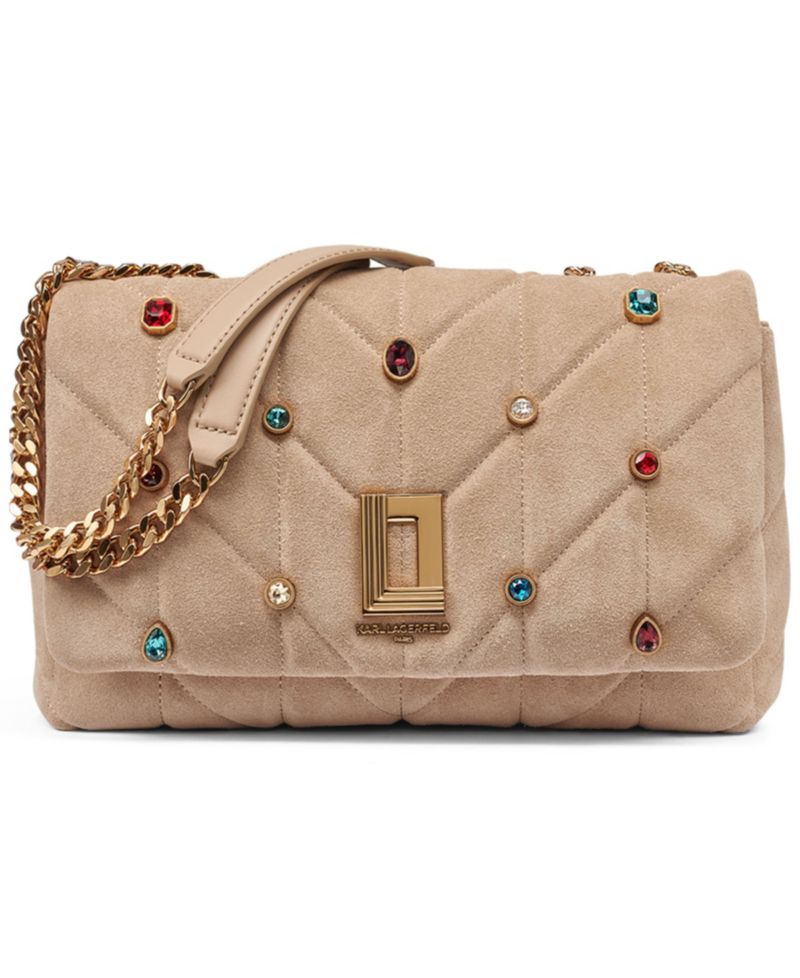 Lafayette Medium Suede Shoulder Handbag
