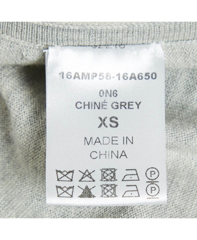 Women's Grey Wavy Embroidered Silk And Jersey Top