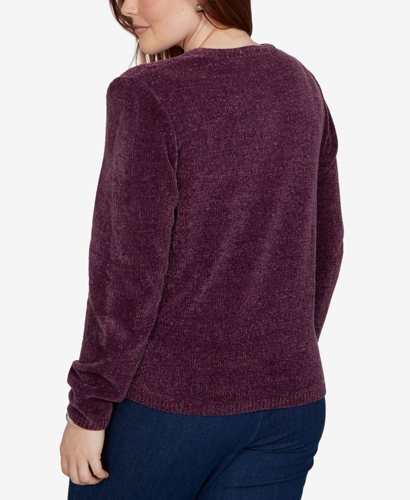 Petite Cable-Knit Crewneck Pullover Sweater