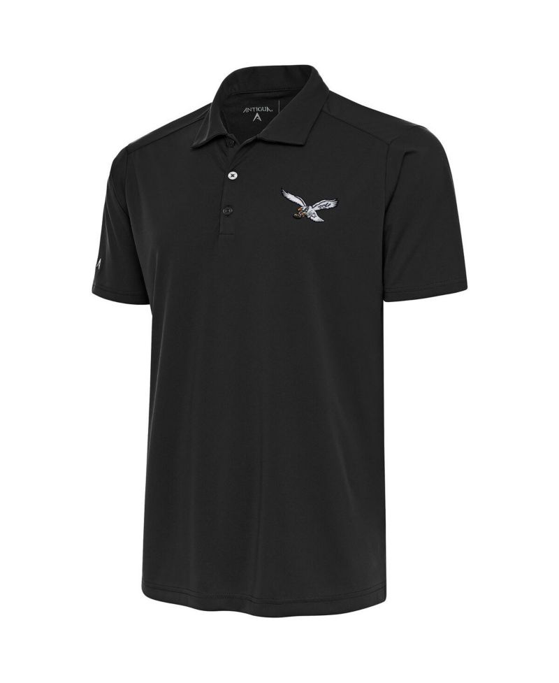 Men's Pewter Philadelphia Eagles Throwback Logo Legacy Pique Polo Shirt