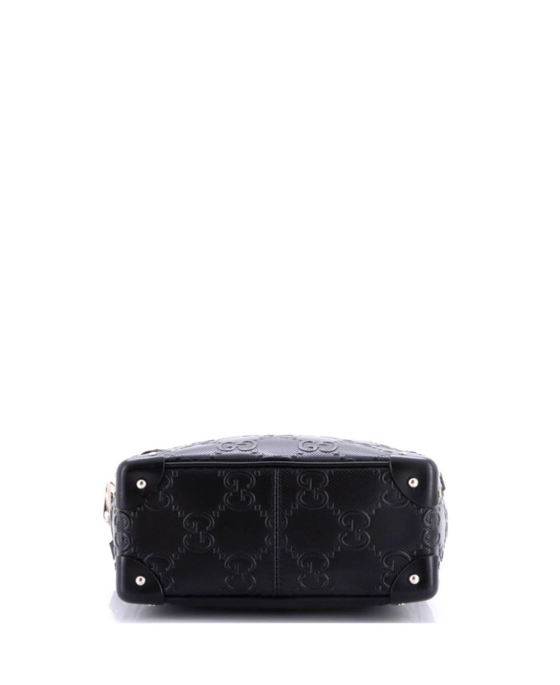 Square Shoulder Bag GG Embossed Perforated Leather