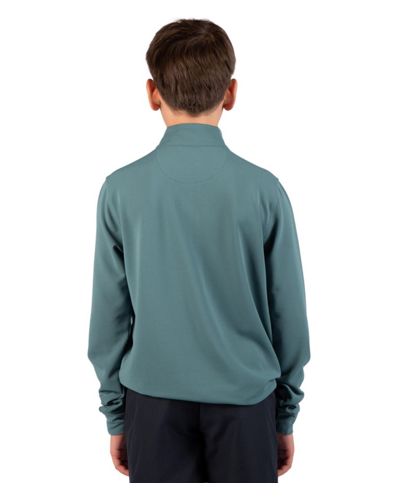 Big Boys Micro Grid Textured Performance Quarter Zip