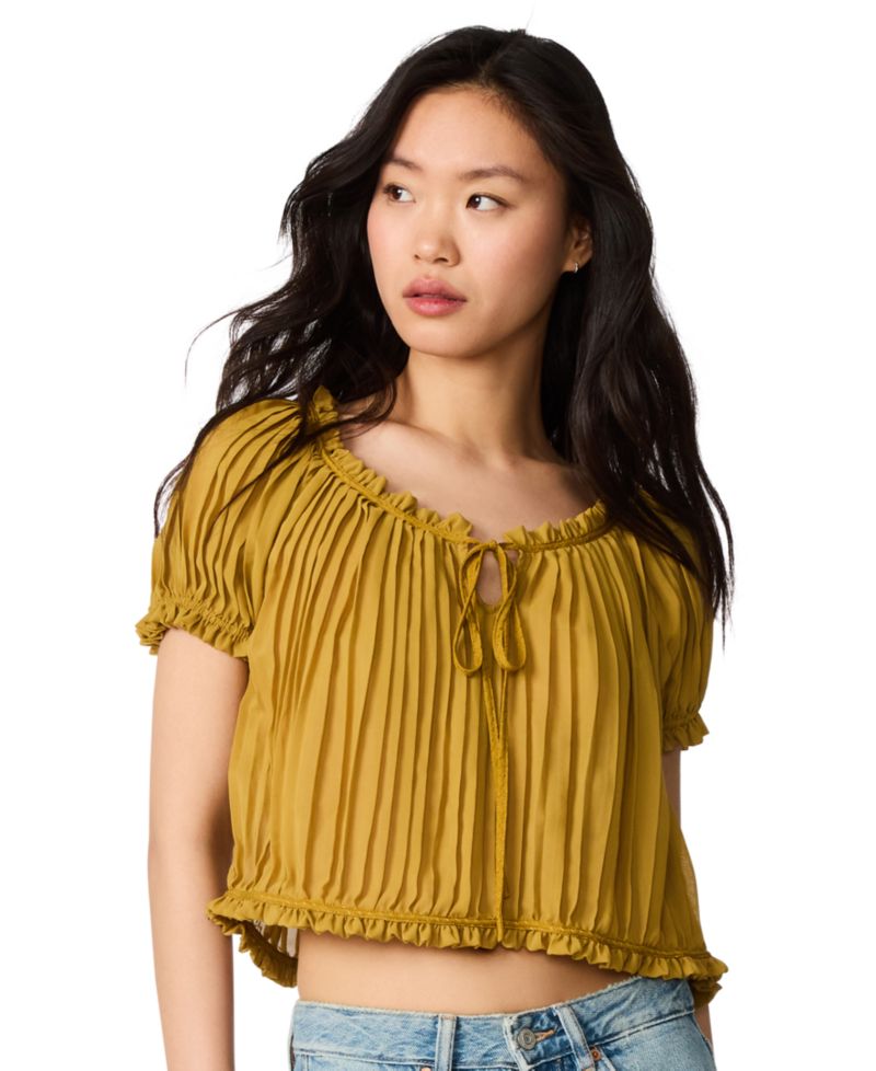 Women's Theodora Puff Short-Sleeve Crop Top