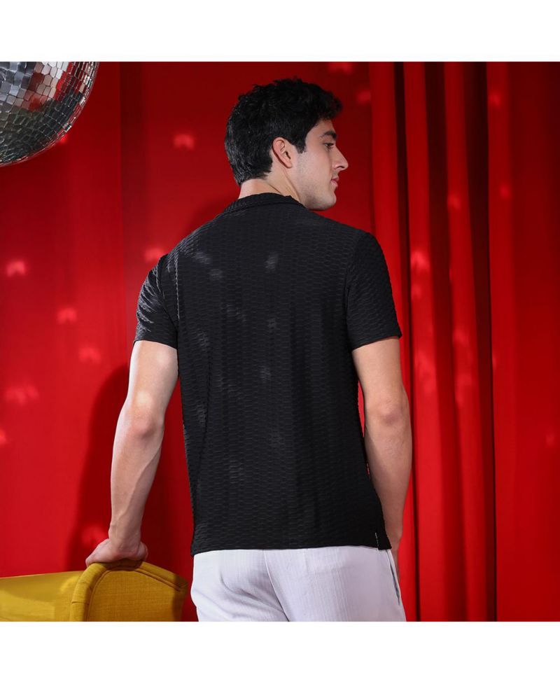 Men's Onyx Black Hive Polo T-Shirt