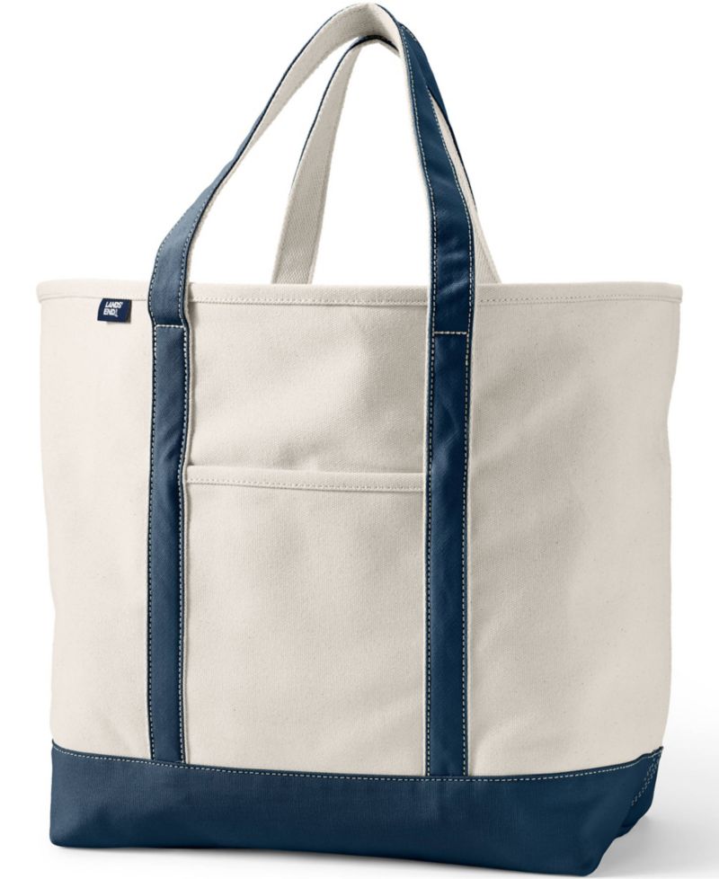 Extra Large 5 Pocket Open Top Canvas Tote Bag