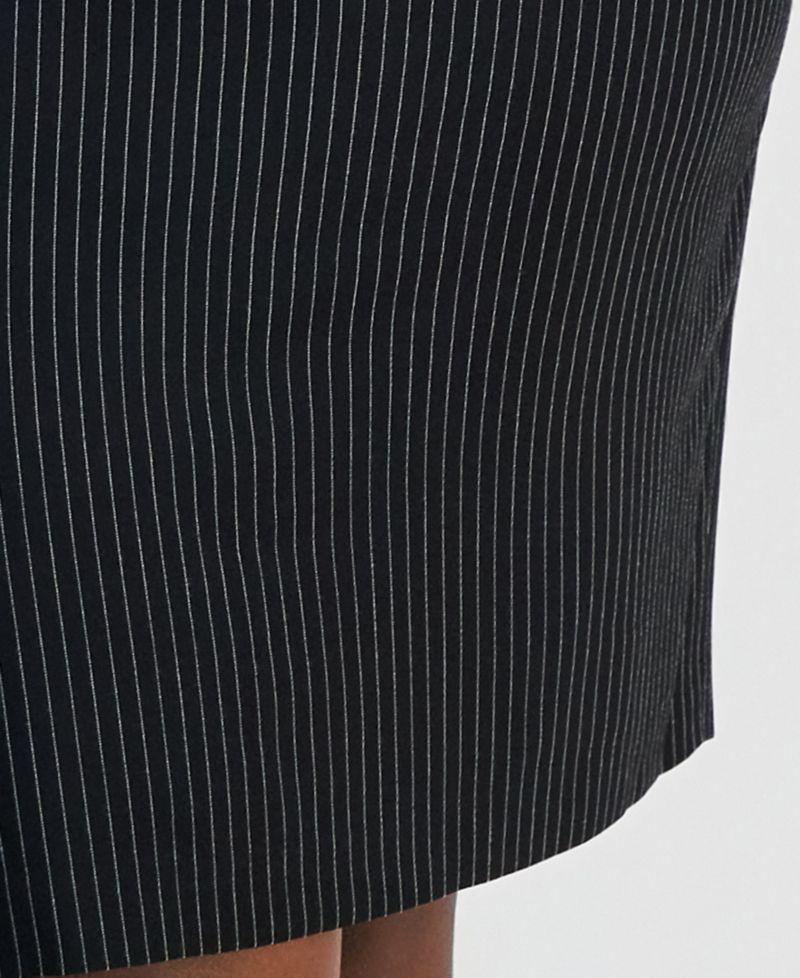 Plus Size Three-Button Notch-Collar Jacket & Slim Skirt Suit