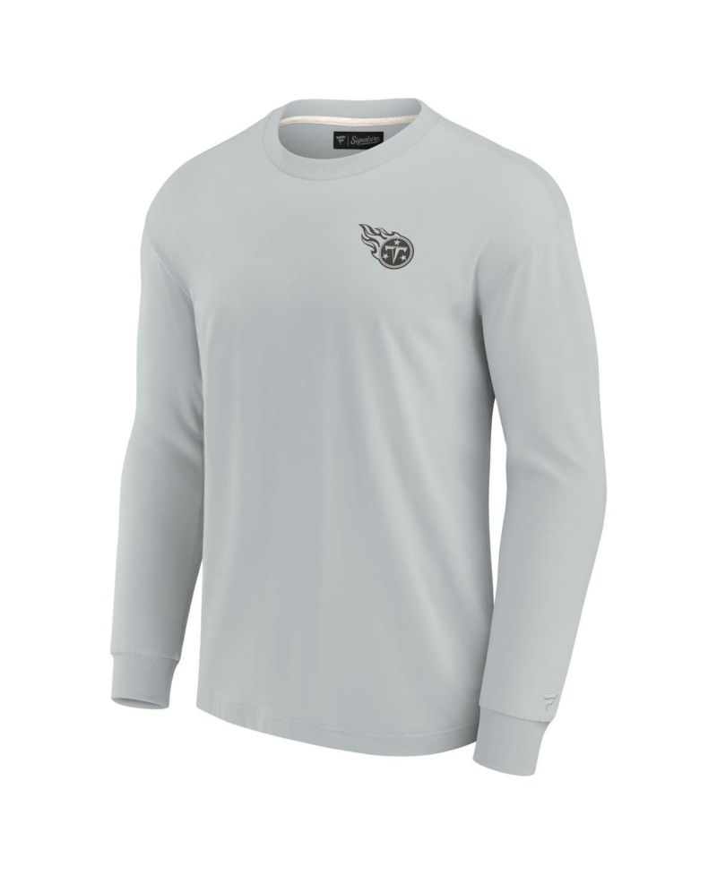Men's and Women's Gray Tennessee Titans Super Soft Long Sleeve T-shirt