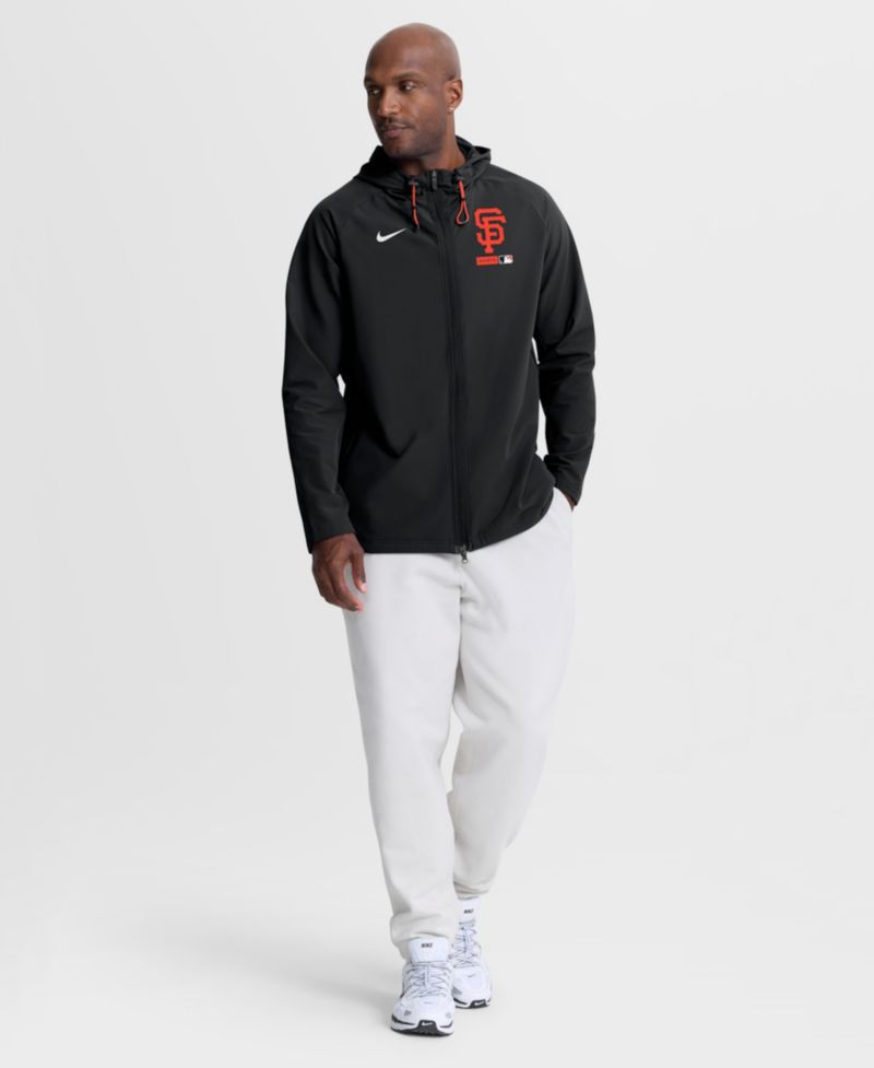 Men's Black San Francisco Giants Authentic Collection Raglan Therma-FIT Full-Zip Hooded Jacket