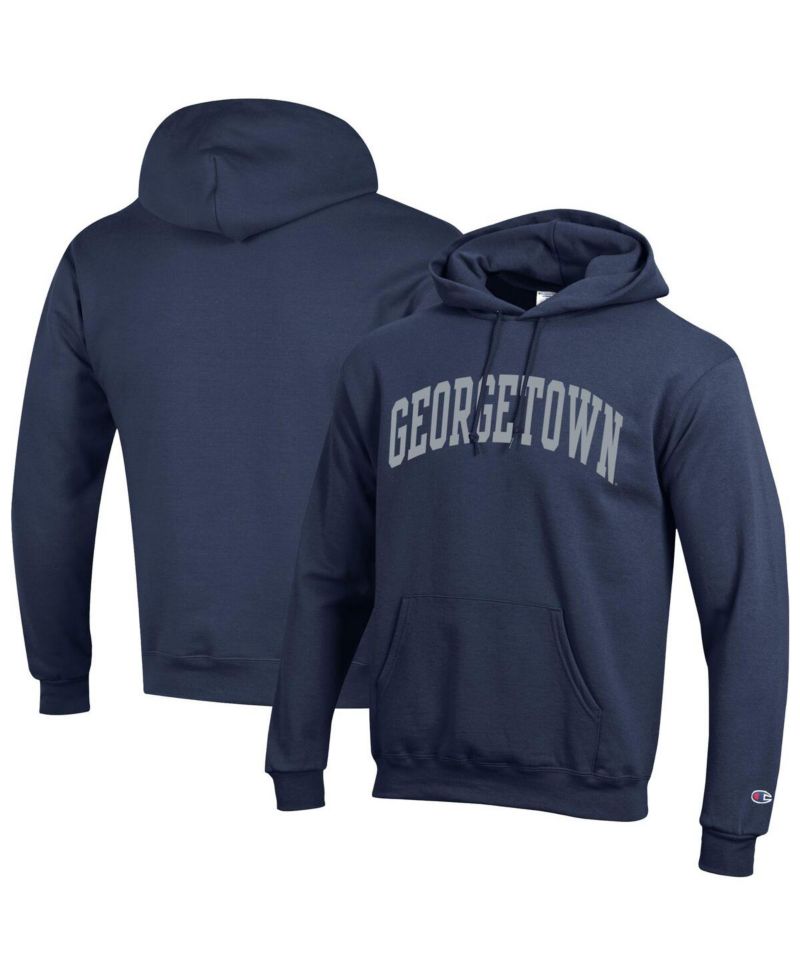 Men's Navy Georgetown Hoyas Basic Arch Fleece Pullover Hoodie