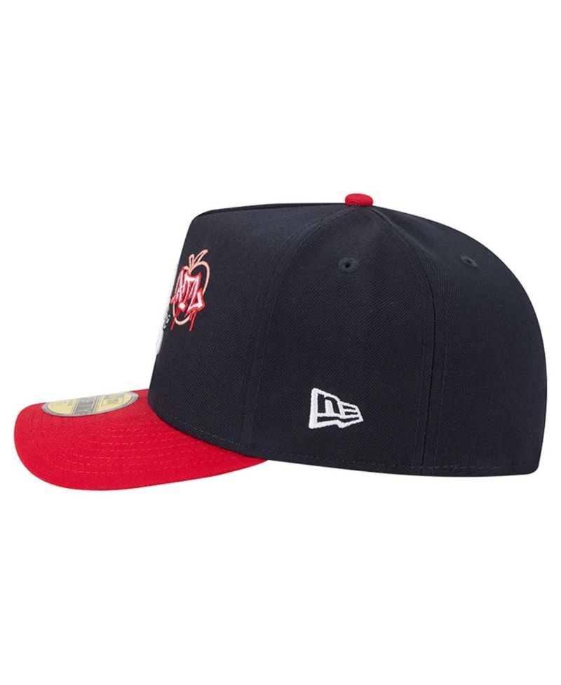 Men's Navy/Red Atlanta Braves Cartoon A-Frame 59FIFTY Fitted Hat