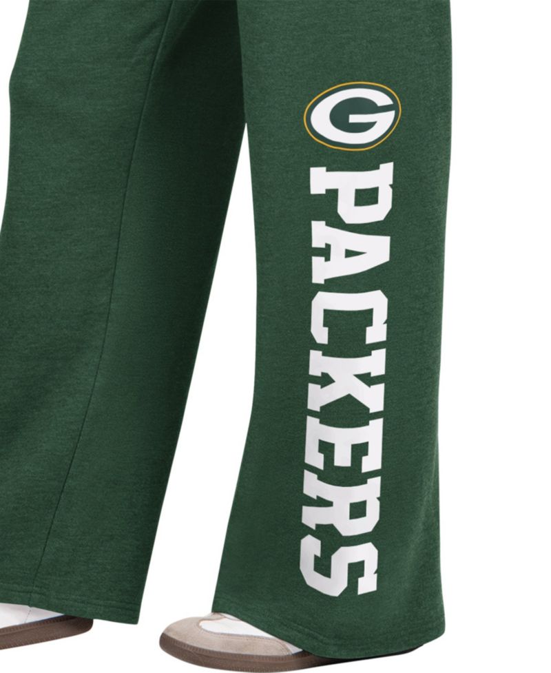 Women's Green Bay Packers Field Wide-Leg Drawstring Cotton-Blend Sweatpants