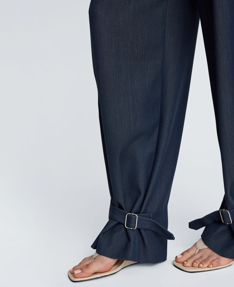 Women's High-Rise Belted Cuff Pants