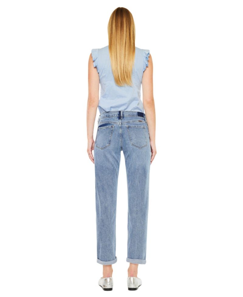 Women's Lindsey Mid Rise Slim Boyfriend Jeans