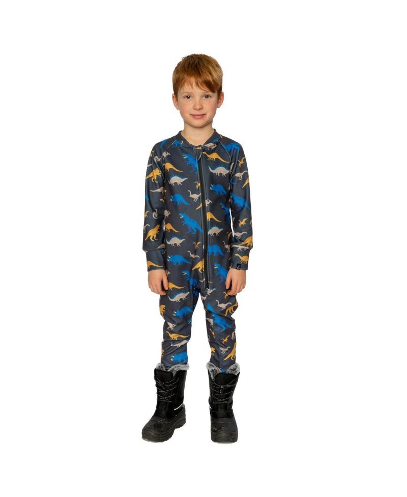 Baby Boys (6M- 24M) One Piece Thermal Underwear Dinosaur Print