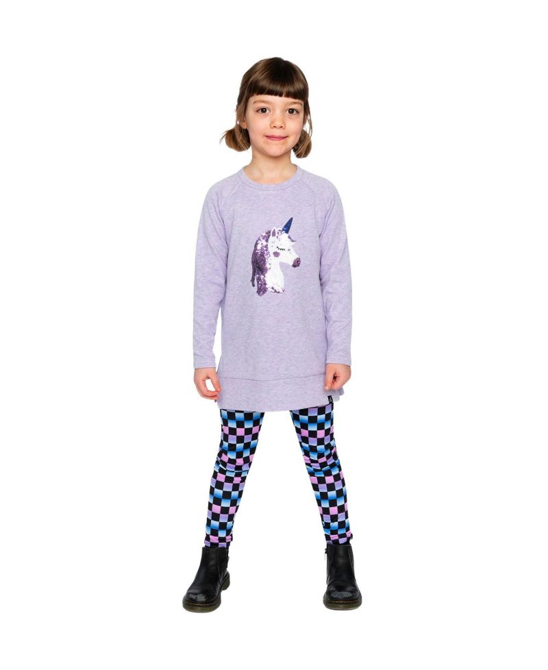 Little and Big Girl (6-12) Leggings Checkered Print