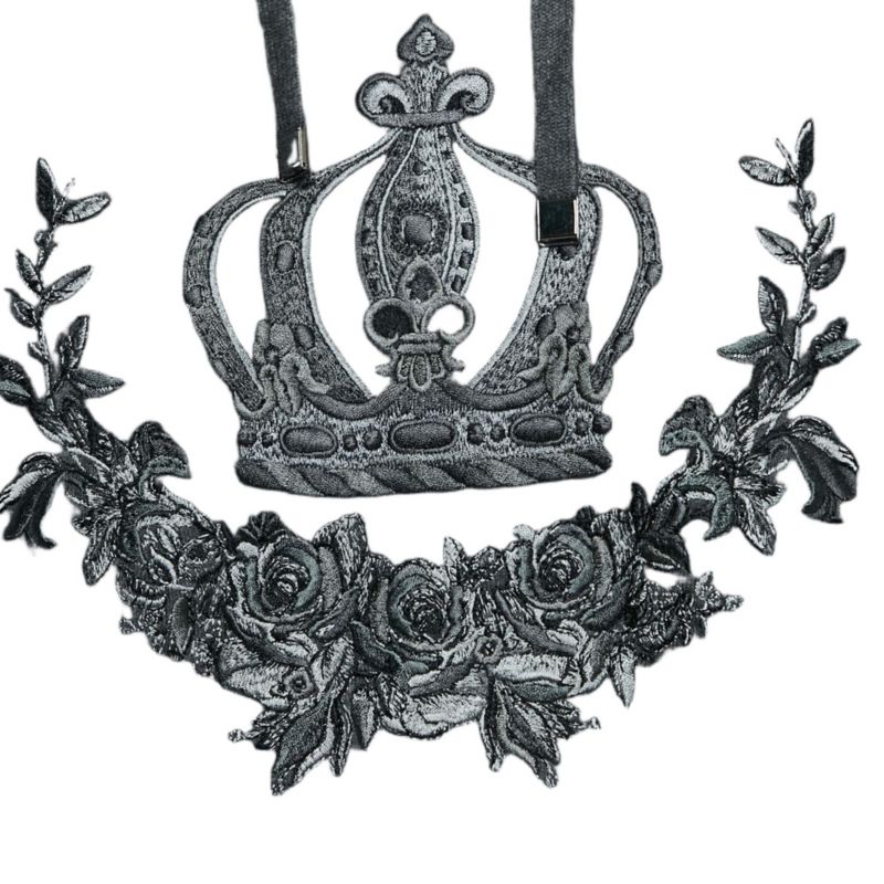 Men's Crown Embroidered Cotton Hoodie
