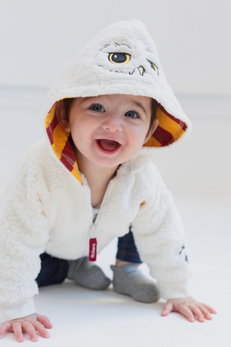 Hedwig Owl Fleece Zip Up Costume Hoodie Toddler| Child Boys