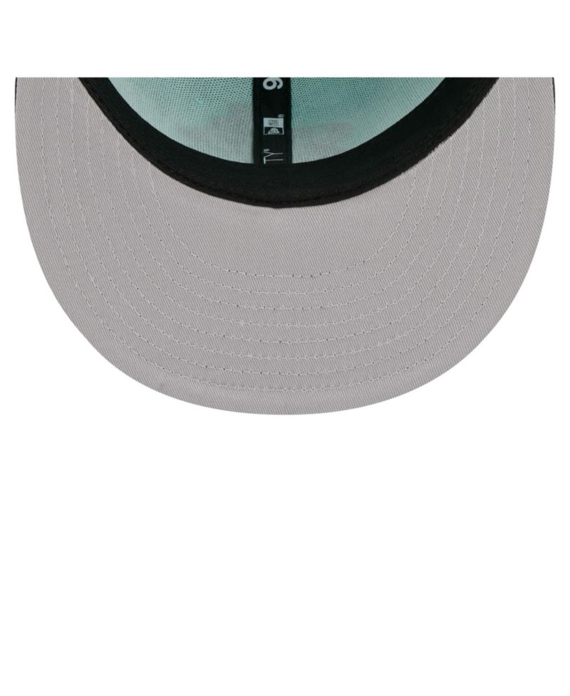 Men's Turquoise/Charcoal Miami Heat Color Pack Two-Tone 9FIFTY Snapback Hat