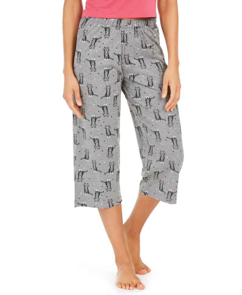 Women's Sleepwell Printed Knit Capri Pajama Pant Made with Temperature Regulating Technology
