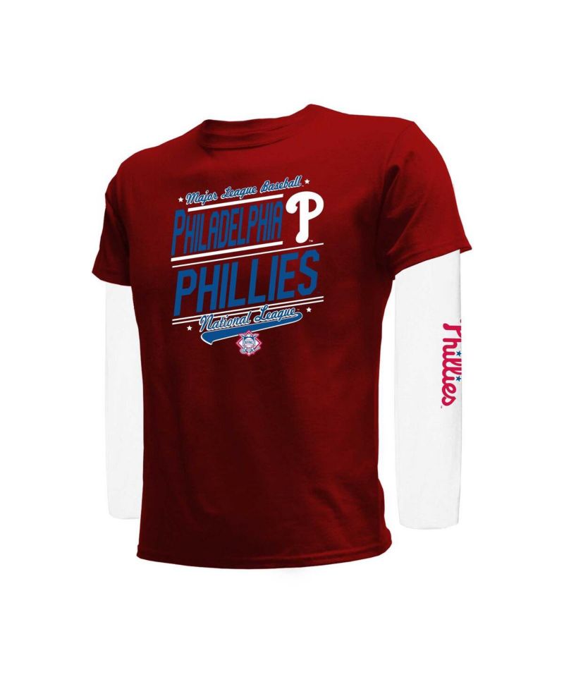 Big Boys and Girls Red/White Philadelphia Phillies Combo T-Shirt Set
