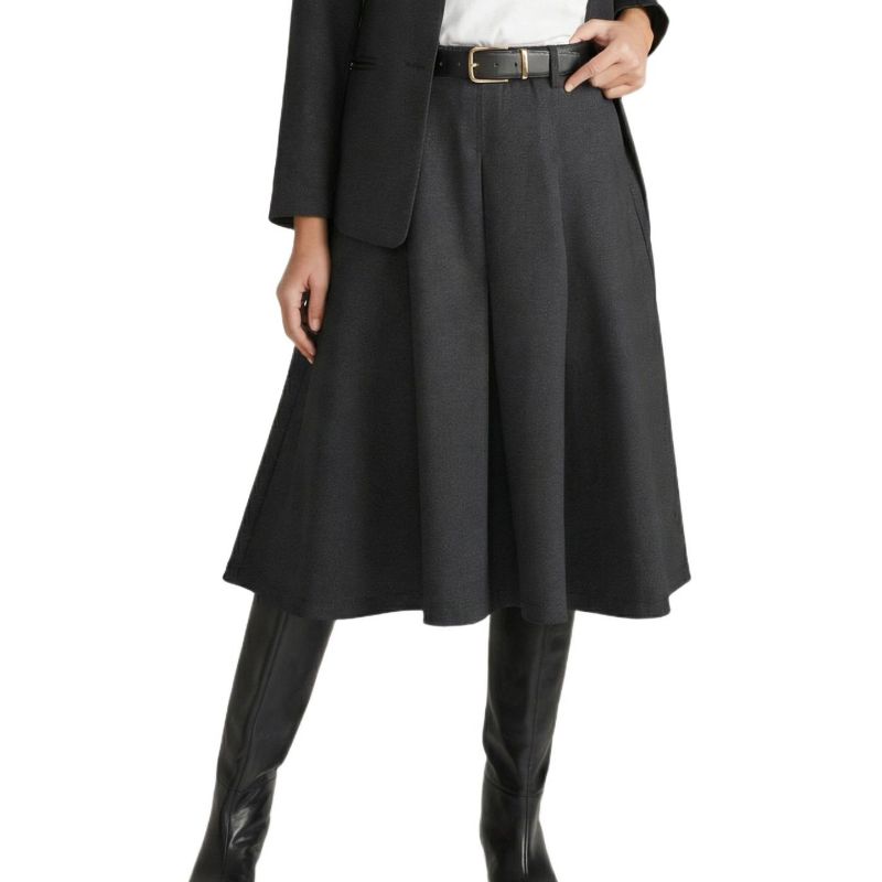 Plus Size Aleya Pleated Ponte Skirt