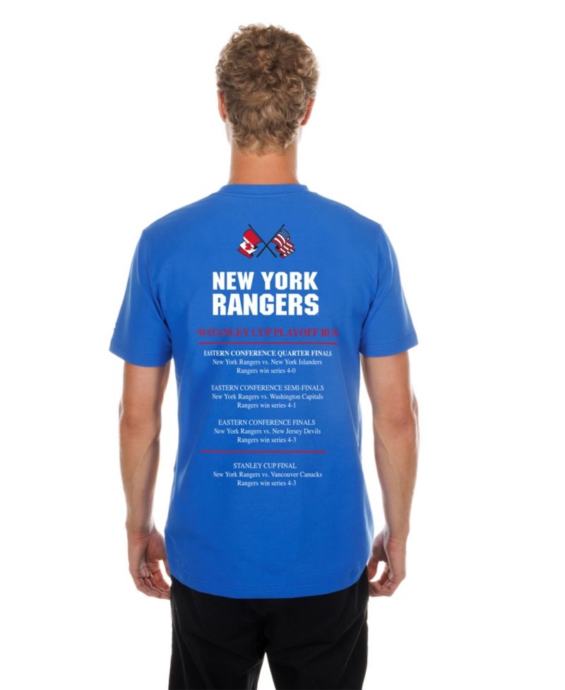 Men's Blue New York Rangers Stanley Cup Trophy Graphic T-Shirt