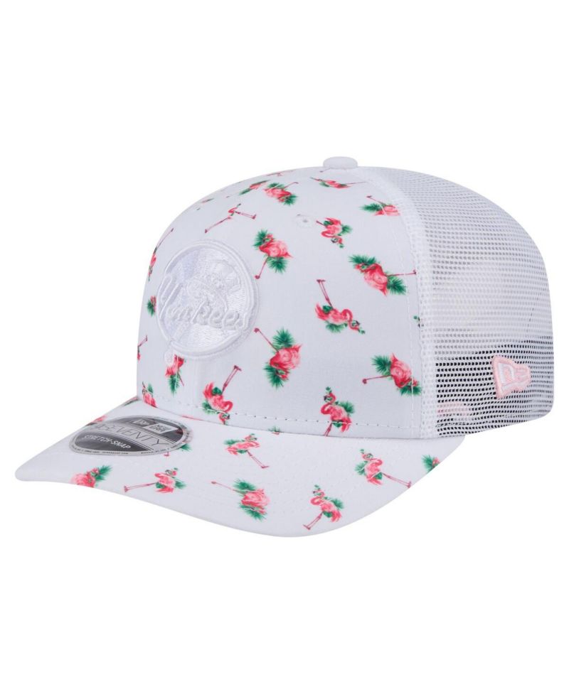 Men's White New York Yankees Flamingo Mesh Back 9SEVENTY Stretch-Snap Hat
