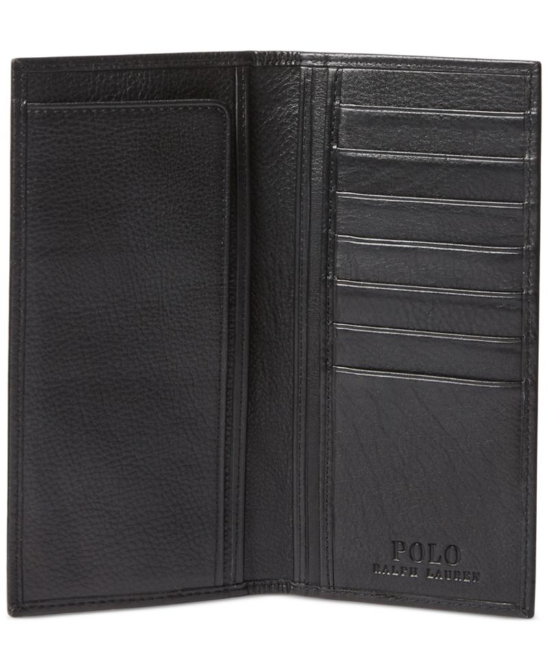 Men's Pebbled Leather Narrow Wallet