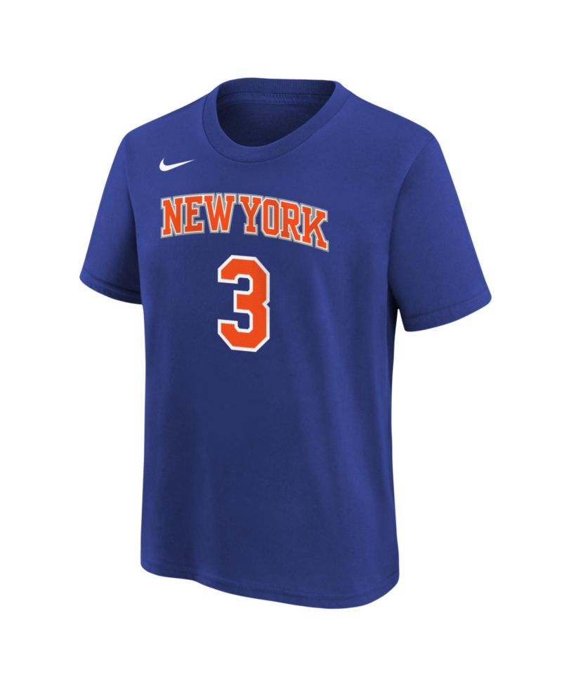 Big Boys and Girls Josh Hart Blue New York Knicks Icon Name & Number T-Shirt