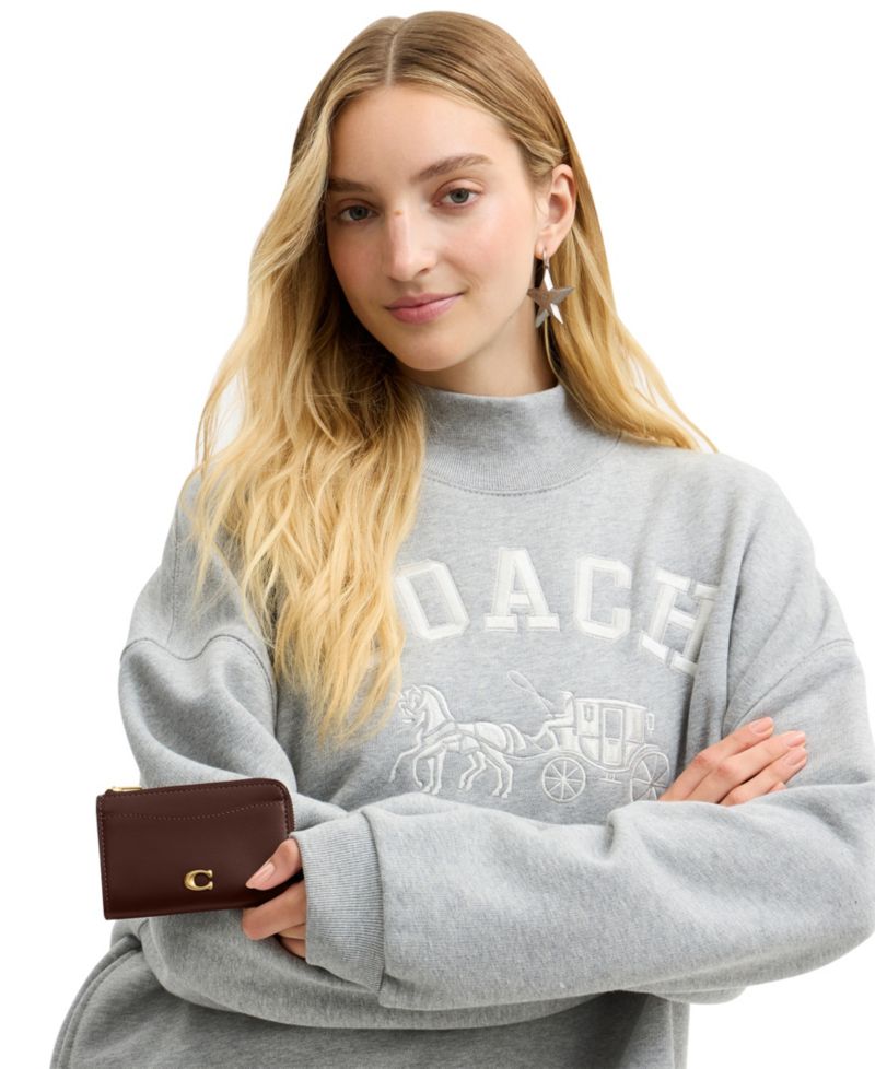 Essential Leather Key Zip Card Case