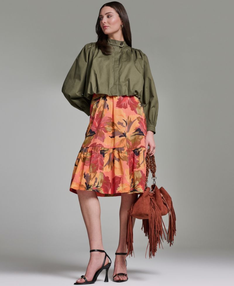 Women's Long-Sleeve Mock Neck Cropped Jacket