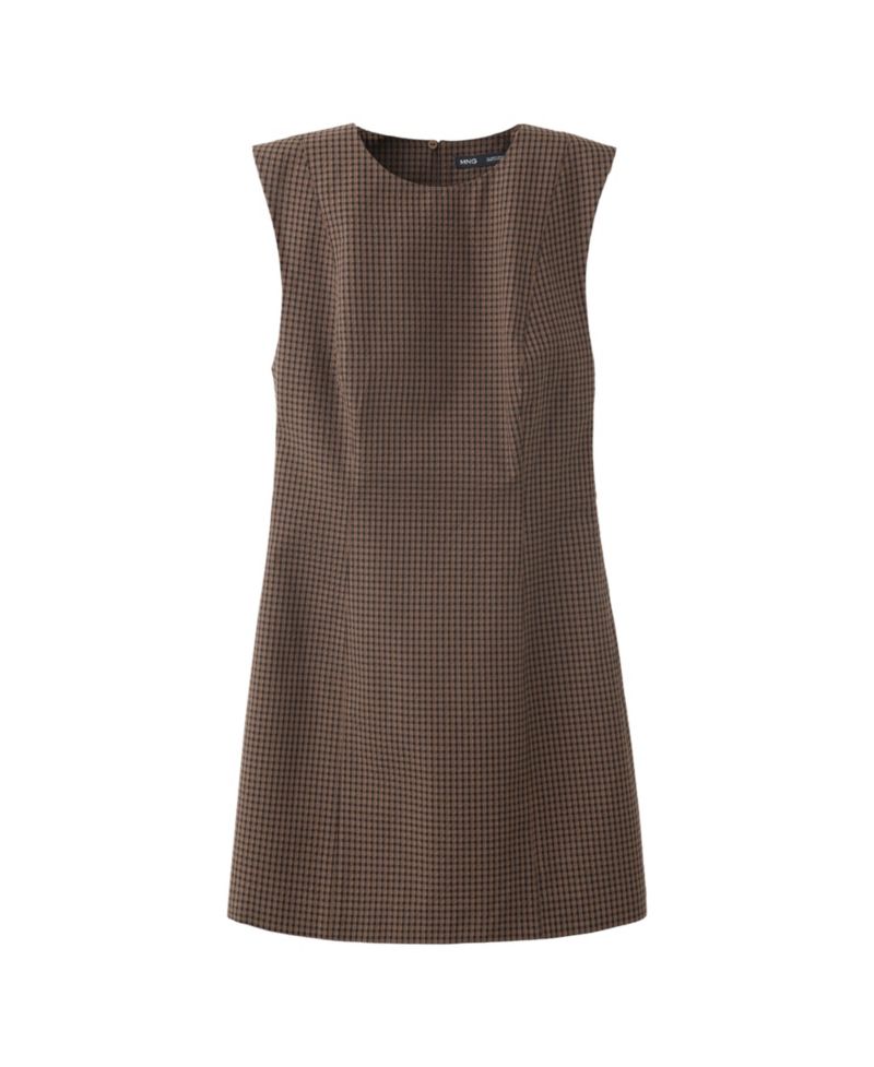 Women's Gingham-Check Cotton Mini Dress