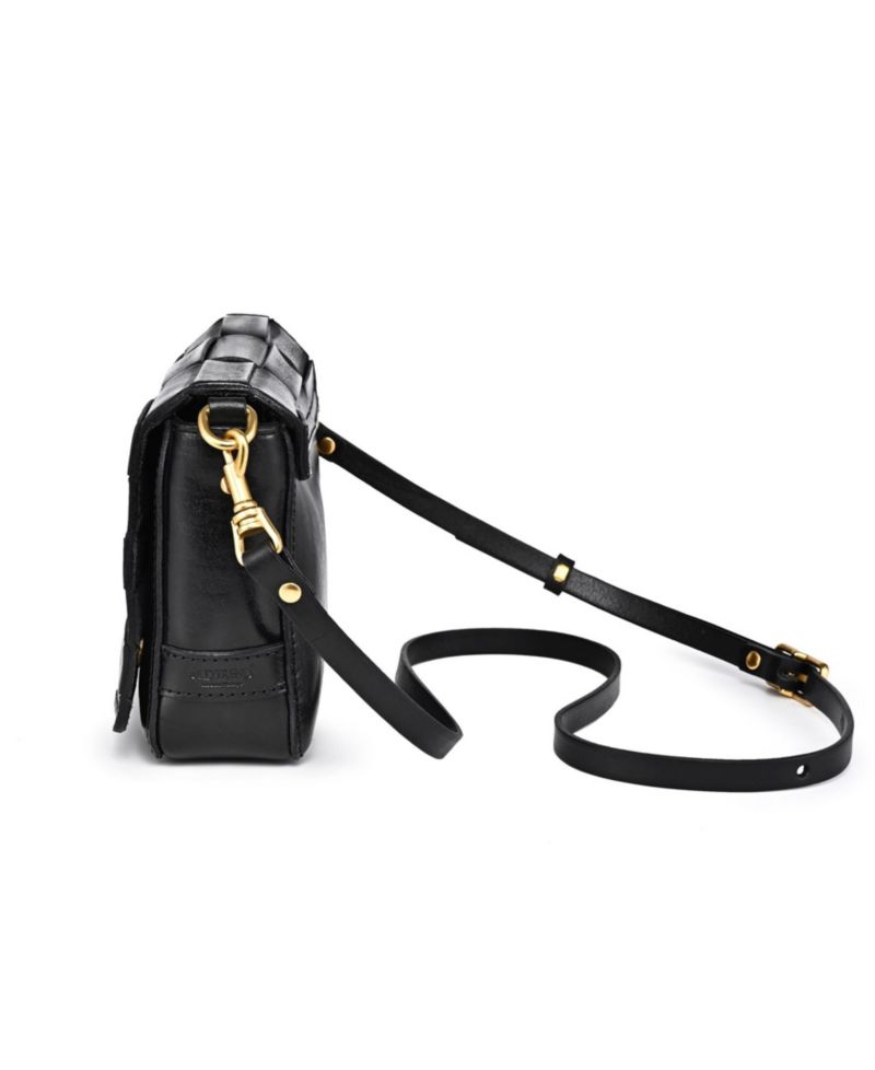 Lupine Mini Woven Leather Crossbody Bag