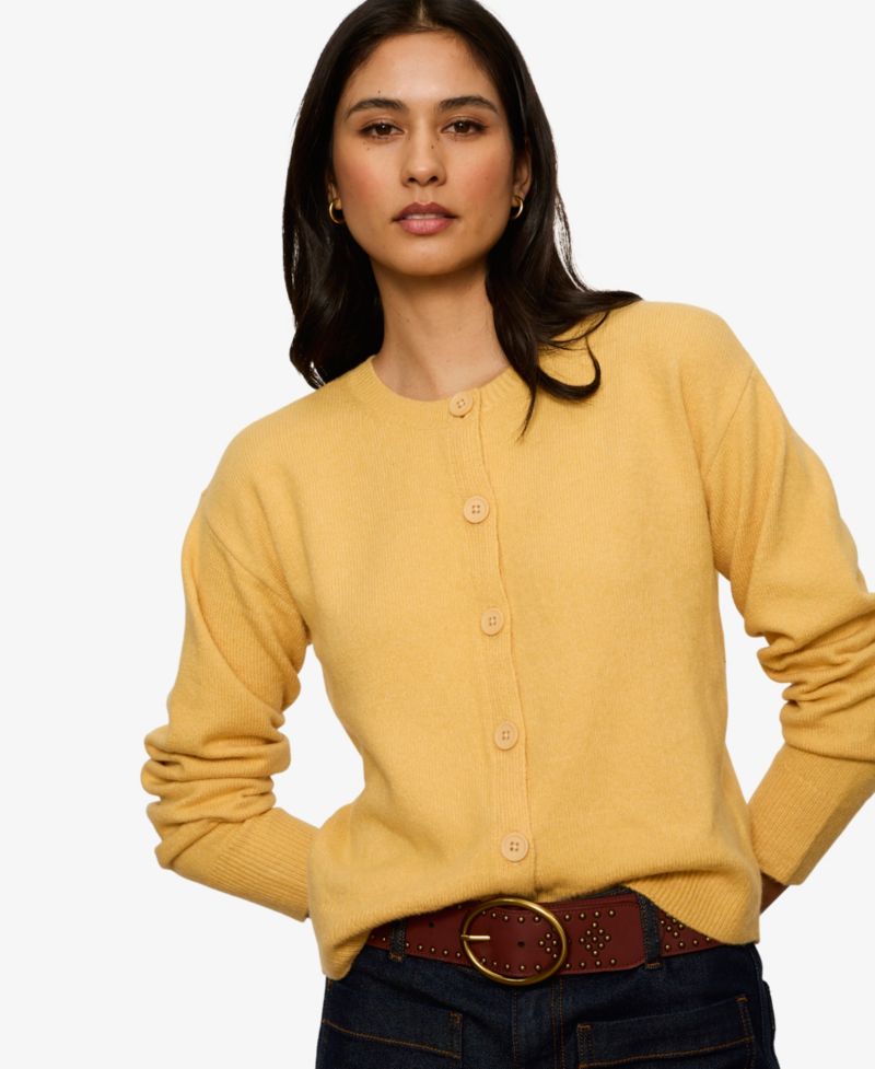 Petite Semi-Cropped Crewneck Sweater