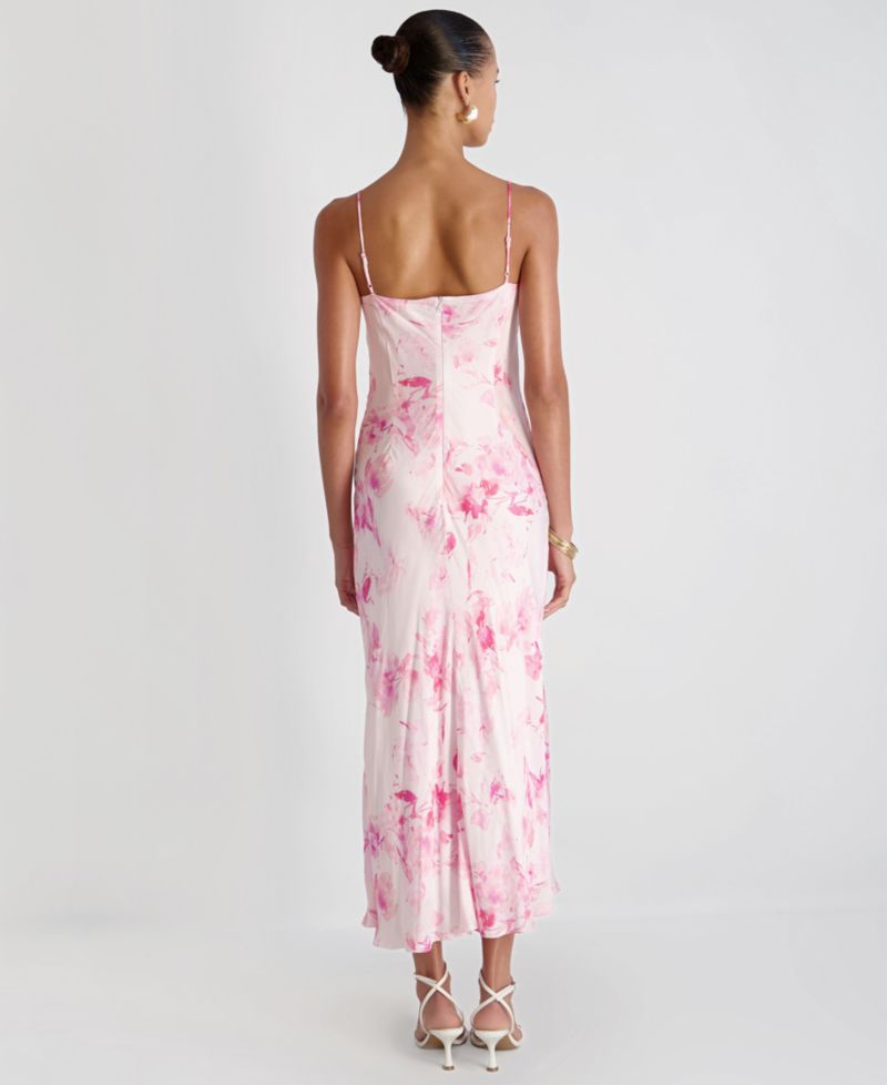 Women's Oona Satin Sophie Cowl Neck Flare Midi Dress