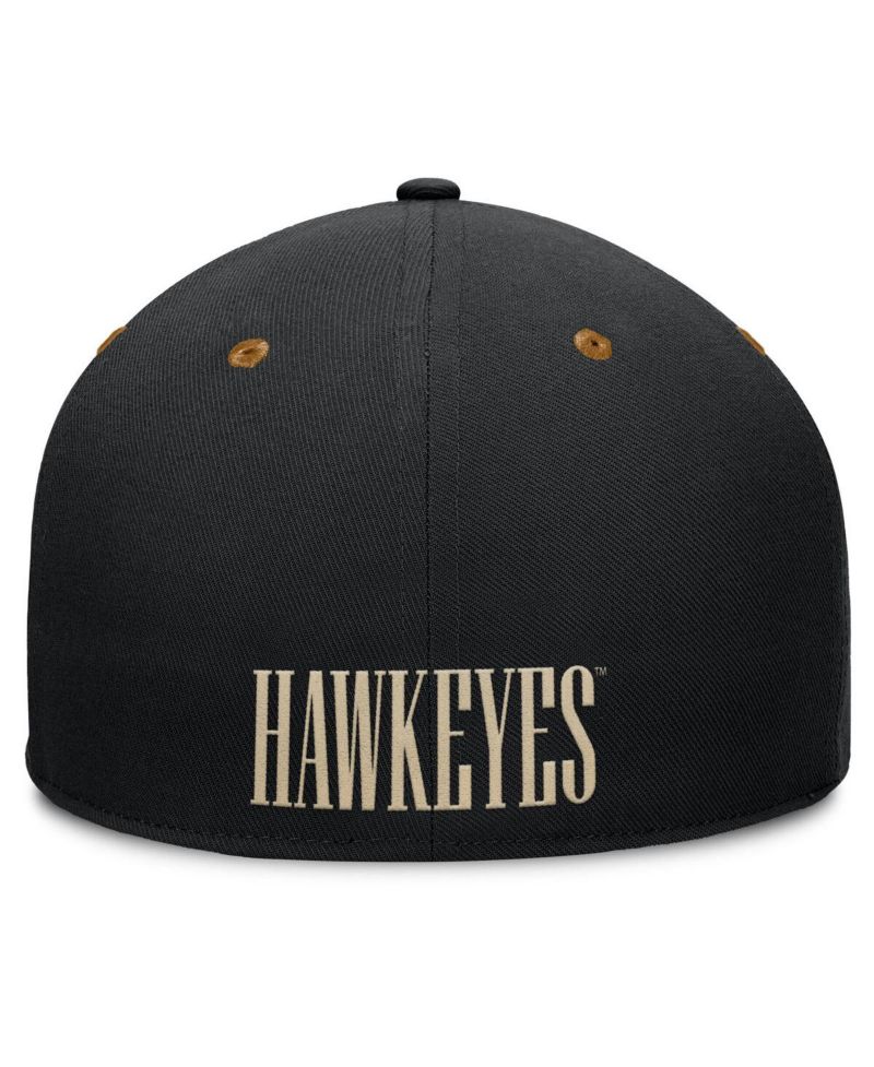 Men's Black/Brown Iowa Hawkeyes NoBo Fitted Hat
