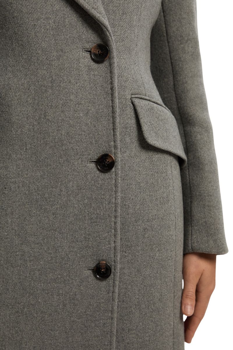 Women's Wool Blend Tailored Fitted Maxi Coat