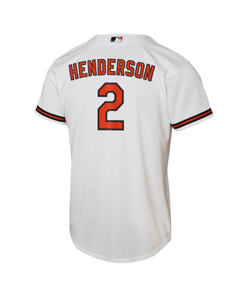 Big Boys and Girls Gunnar Henderson White Baltimore Orioles Home Replica Player Jersey