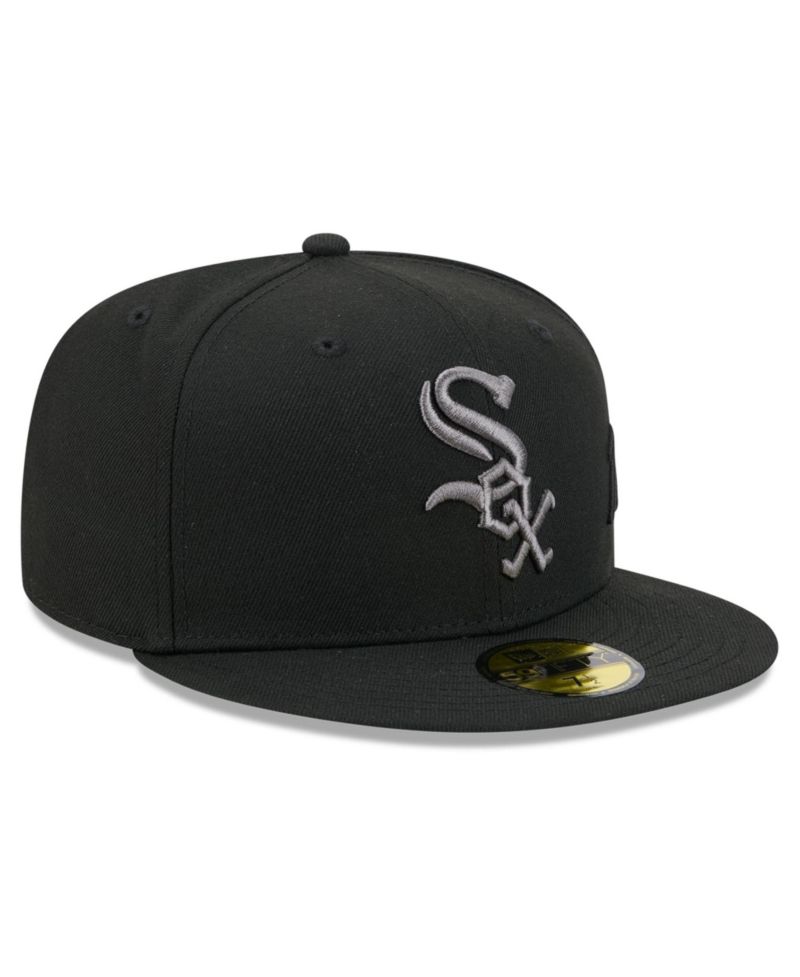 Men's Black Chicago White Sox Side Script 59FIFTY Fitted Hat