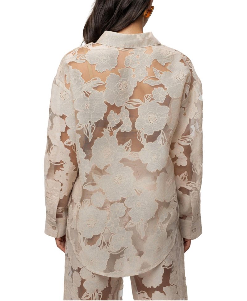 Women's Organza Floral Blouse