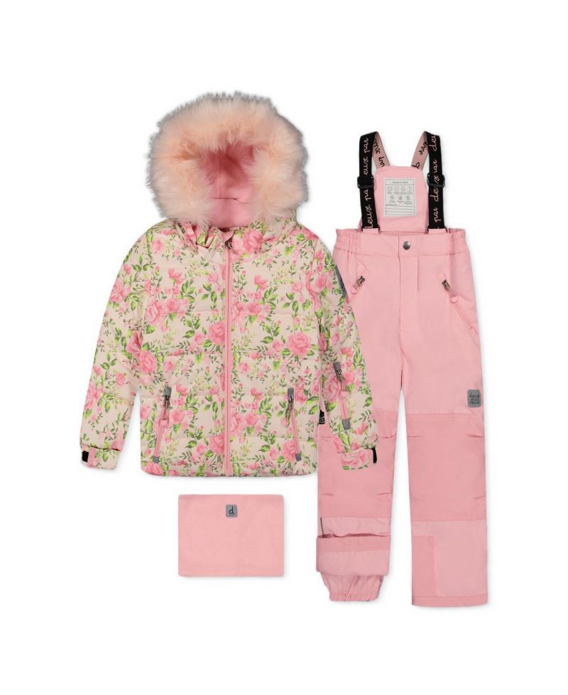 Girls' 4-16 Play Hooded Floral-Print Jacket and Pants, 2-Piece Set